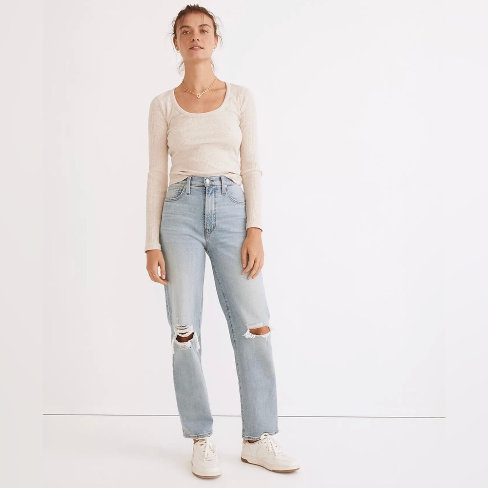 NWT Madewell The Perfect Vintage Straight Jean in Danby Wash Size 28